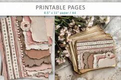 junk journal backgrounds, scrapbook paper Product Image 5