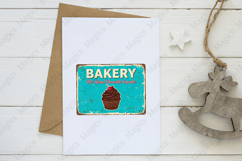 Old School Chocolate Cupcake Bakery Sign PNG, Product Image 3