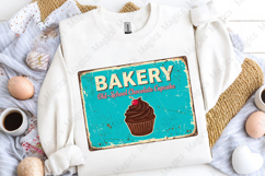 Old School Chocolate Cupcake Bakery Sign PNG, Product Image 5
