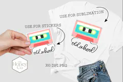 Old School Tape Sublimation PNG Hand Lettered Funny Product Image 1