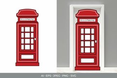 Old Telephone Box Door Sticker Product Image 1