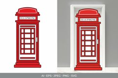 Old Telephone Box Door Sticker Product Image 1