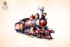 Old Train Watercolor Sublimation Bundle Product Image 2