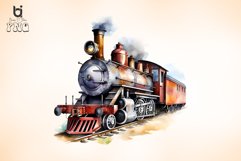 Old Train Watercolor Sublimation Bundle Product Image 3