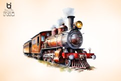 Old Train Watercolor Sublimation Bundle Product Image 4