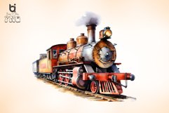 Old Train Watercolor Sublimation Bundle Product Image 5