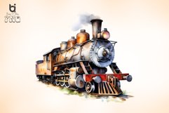 Old Train Watercolor Sublimation Bundle Product Image 7