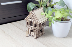 Medieval House Laser Cut File - Plywood Model Plan Product Image 7