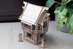 Medieval House Laser Cut File - Plywood Model Plan Product Image 5