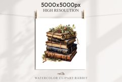 Old Vintage Books Stack Watercolor Clipart PNG Victorian Art Transparent Print for invitation t-shirt designs sublimation kids printable digital junk journaling watercolor old Vintage Books Stack png clipart jpeg sublimation clip art, nursery wall art