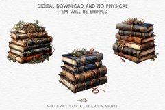 Old Vintage Books Stack Watercolor Clipart PNG Victorian Art Transparent Print for invitation t-shirt designs sublimation kids printable digital junk journaling watercolor old Vintage Books Stack png clipart jpeg sublimation clip art, nursery wall art, co