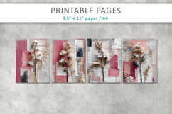 vintage floral junk journal, shabby chic decor Product Image 2