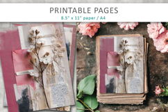 vintage floral junk journal, shabby chic decor Product Image 3