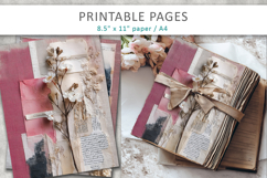 vintage floral junk journal, shabby chic decor Product Image 5
