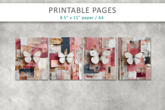 butterfly junk journal, mixed media collage Product Image 2