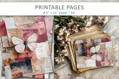 butterfly junk journal, mixed media collage Product Image 3