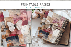 butterfly junk journal, mixed media collage Product Image 4