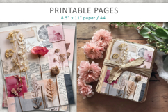 botanical collage junk journal, floral artwork Product Image 4