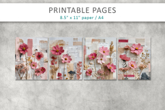 vintage floral junk journal, handmade style Product Image 2