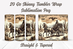 Cowboy Tumbler Wrap, Country Tumbler, Western Tumbler PNG Product Image 2
