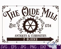 Vintage Farmhouse Home Sign | Old Mill Wall Art Svg Product Image 2