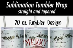 Vintage Old Time Santa Christmas 20 oz. Tumbler Sublimation Product Image 2