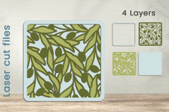 3d Olive shadow box svg, Bookmarks layered, Laser cut Product Image 2