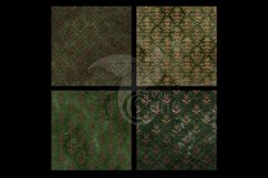 Olive and Rust Damask Digital Paper Product Image 5