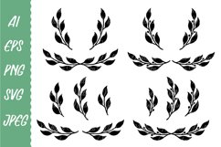 Olive branches, decorative border, wreath and divider Product Image 1