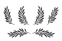 Olive branches Svg. Border, divider Svg, Vector frame. Png. Product Image 2