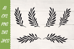 Olive branches Svg. Border, divider Svg, Vector frame. Png. Product Image 1