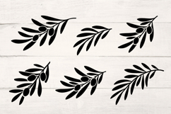 Olive branches with leaves. Svg, Vector cut files, Png. Product Image 5