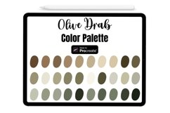 Olive Drab Procreate Palette Procreate Color palette