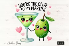 Olive To My Martini Funny Valentine Png Product Image 4