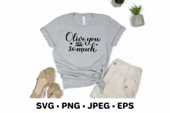 Olive you so much. Funny Valentines quote. Food pun SVG Product Image 2