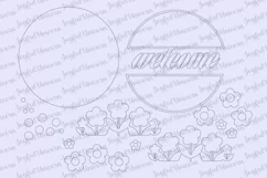 Daisies Welcome Sign SVG | Summer Door Hanger | Floral Sign Product Image 3