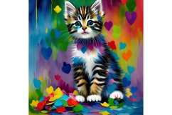 20 Oz Skinny Tumbler Cute Kitten Oil Painting Wrap Product Image 6