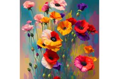 20 Oz Skinny Tumbler, Oil Painted Floral Tumbler Wrap Product Image 5