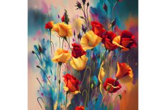 20 Oz Skinny Tumbler, Oil Painted Floral Tumbler Wrap Product Image 7