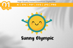 Sunny Smiling Sun Cute Kids SVG File Product Image 1