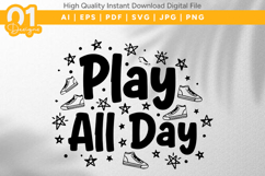 Play All Day Kids Sports SVG File Product Image 1