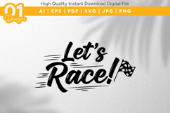 Lets Race Motivational SVG Design Product Image 1