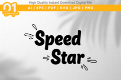 Speed Star Motivational SVG File Product Image 1