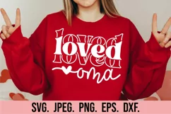 Loved Oma SVG - Blessed Oma - Cool Oma - Mothers Day Product Image 1