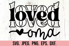 Loved Oma SVG - Blessed Oma - Cool Oma - Mothers Day Product Image 4
