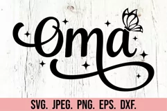 Oma SVG - Blessed Oma - Cool Oma Era- Mothers Day Gift PNG Product Image 5