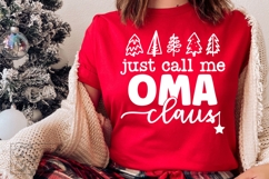 Just Call Me Oma Claus SVG - Holiday Christmas Sweater PNG Product Image 5