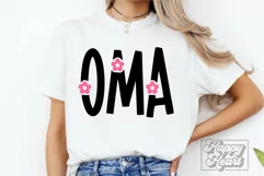 Flower Oma SVG - Blessed Oma - Cool Oma Era - Mothers Day Product Image 1
