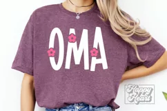 Flower Oma SVG - Blessed Oma - Cool Oma Era - Mothers Day Product Image 3