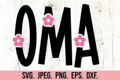 Flower Oma SVG - Blessed Oma - Cool Oma Era - Mothers Day Product Image 4